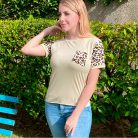 T-Shirt Mangas y Bolsillo Animal Print
