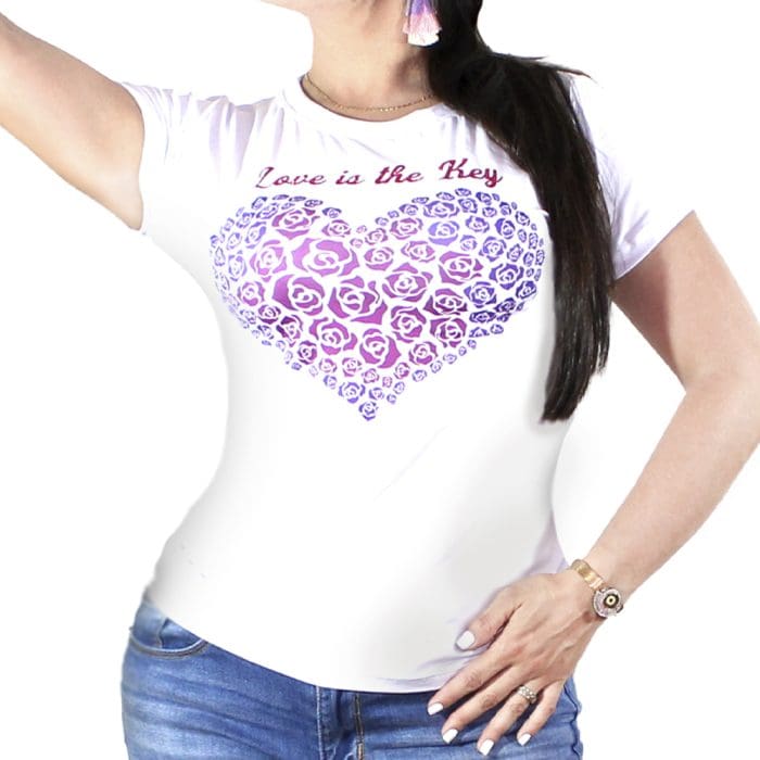 T-Shirt Corazon Love is The Key