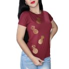 T-Shirt con Piñas Doradas - C352