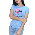 T-Shirt con Perlas Mujer con Pañoleta "Love"