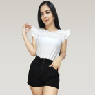 Blusa manga olanes de ojalillo