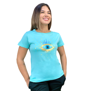 T-Shirt Ojo Osiris con Puntos Dorados