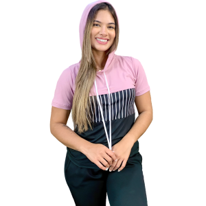 T-Shirt Con Capucha Manga Corta