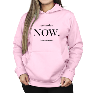Sueter Hoodie "Yesterday NOW Tomorrow" Con Bolsillos y Capucha