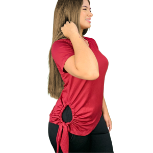 Blusa Casual Veronica Ojal en Cadera