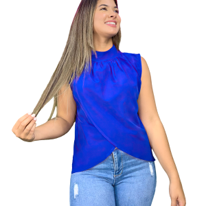 Blusa de Vestir Elegante Yhoana Cuello Alto