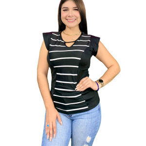 Blusa Casual Siluet Manga Coreana Cuello Ojal