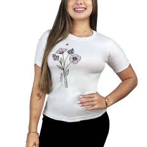 Blusa Casual Manga Perlas Flores Cultivate Kindness