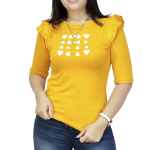 Blusa Manga 3/4 con Olanes 12 Corazones