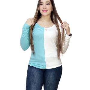 Sueter Rib Cuello Escote Redondo