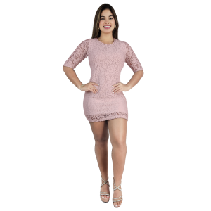 Vestido Deluxe Blonda con Forro Interno Suave