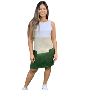 Vestido Casual Luna Sin Mangas con Bolsillos
