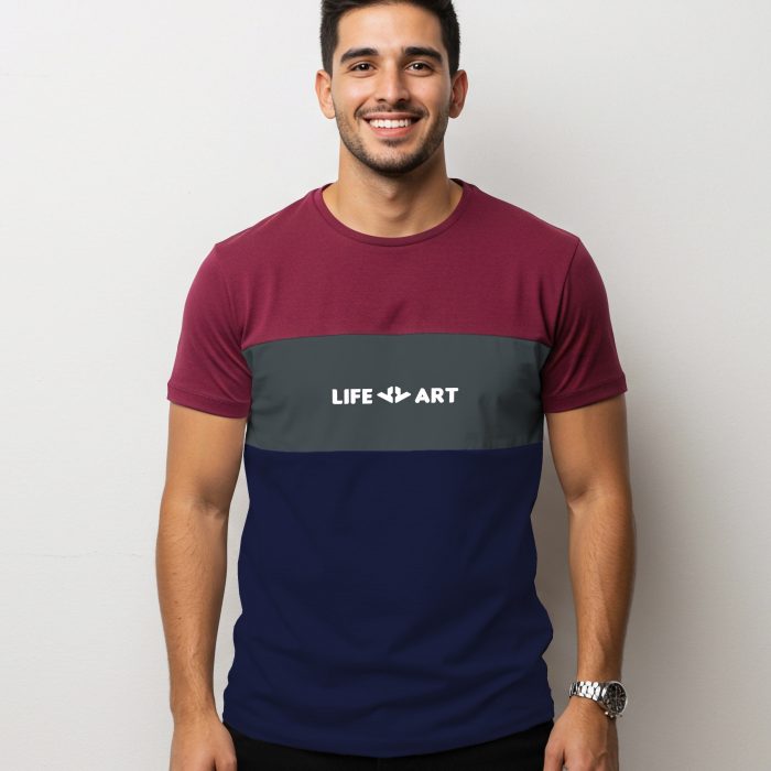 1-1 Life Art (IH2681) - Vino Tinto Gris Oscuro Azul Marino