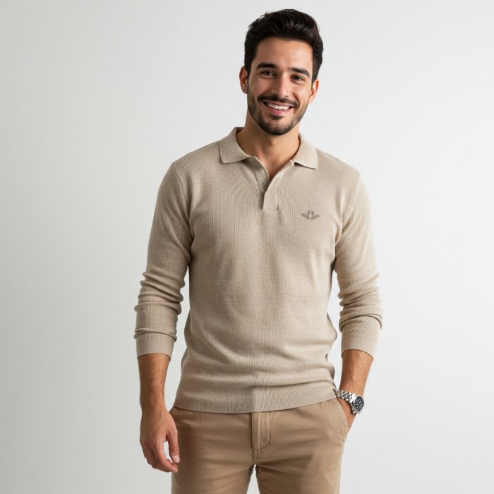 1-1 Suerter Rib Acanalado Verdi (SR0692) - Beige