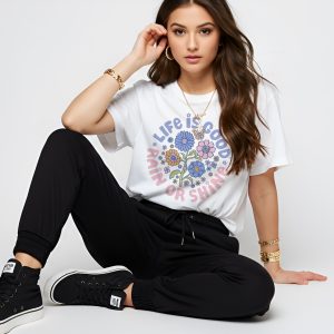 T-Shirt Oversized Life is Good Rain or Shine